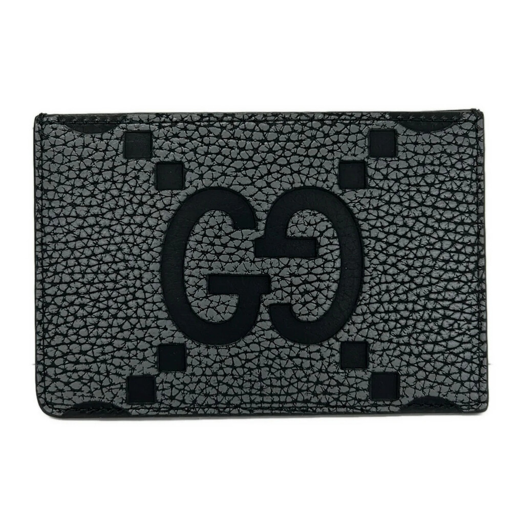 Gucci Maxi Gg Black Leather Card Case #335819G54B